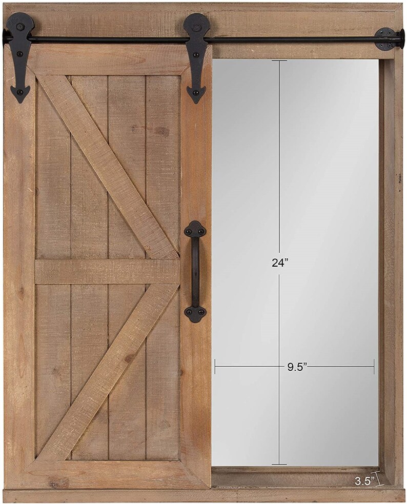 Gabinete de almacenamiento de pared de madera Cates con espejo | Etsy