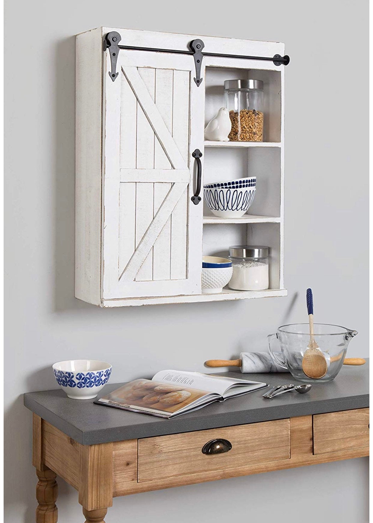 Vintage Farmhouse Wood Wall Storage with Etsy