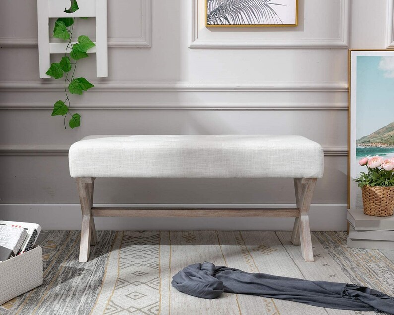 Chairus Fabric Upholstered Entryway Bench Seat 36 inch Etsy