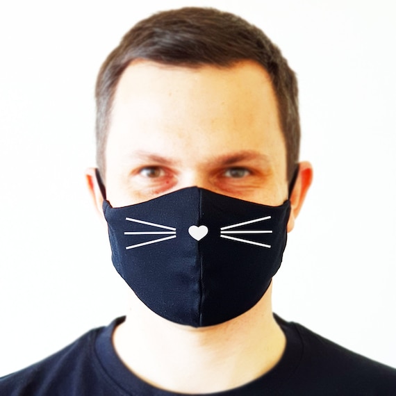 Kitty Face Mask Hello Kitty Face Mask Cute Woman Mask Safe Etsy