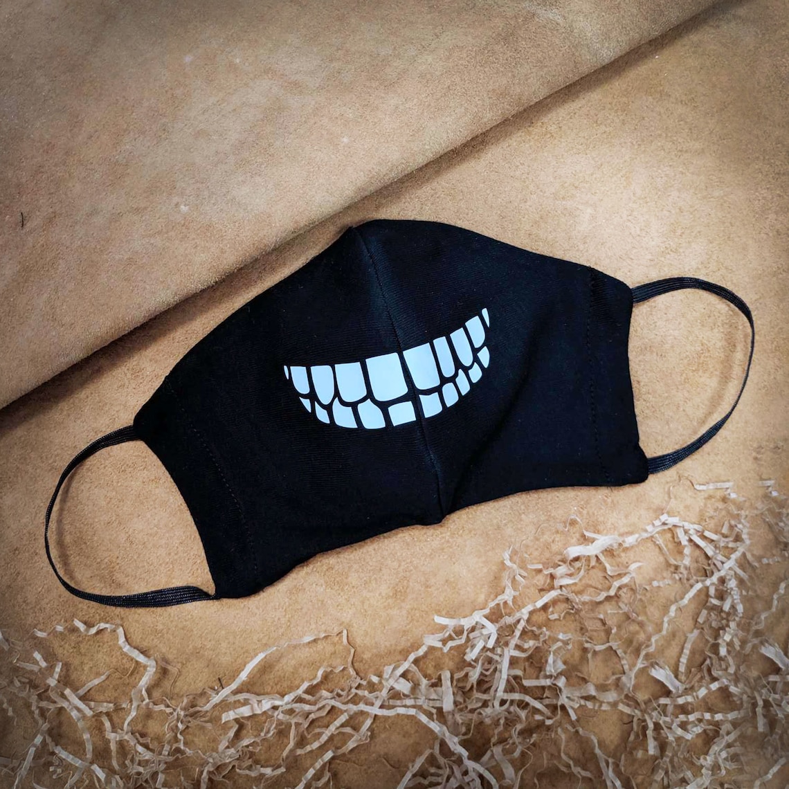 Face Mask With Smile Cotton Face Mask With Teeth Woman Mask Etsy