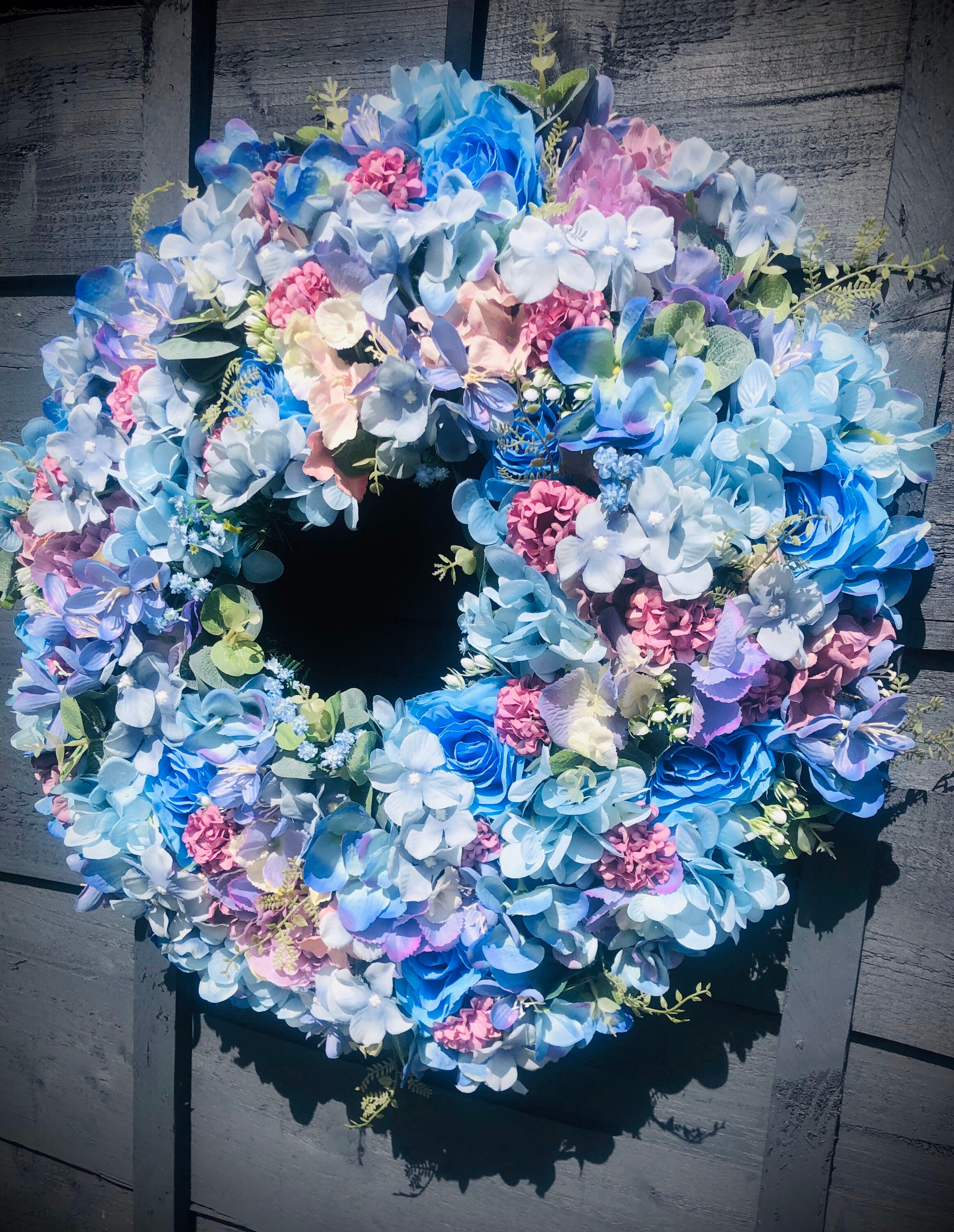 Large Spring Artificial Flower Wreath Etsy
