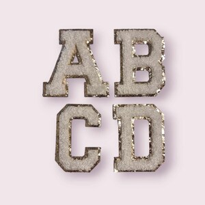 Self Adhesive Chenille Letter Patches: Bag Embellishments (5.5cm)
