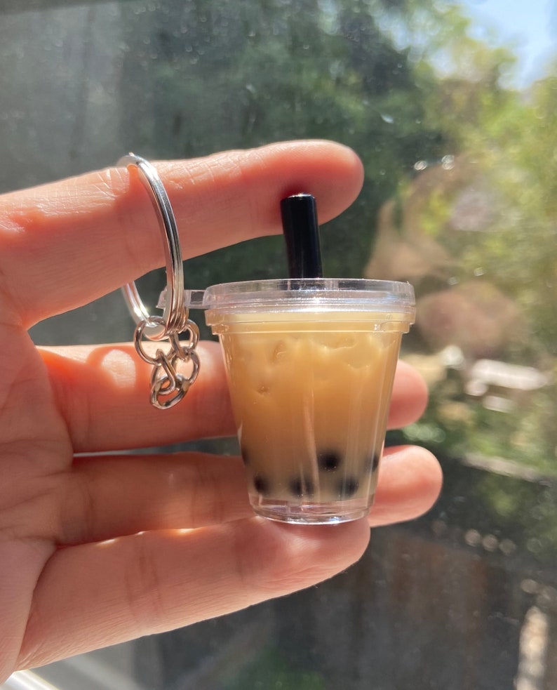 Boba Tea Keychain, Personalized Gift for Her, Bubble Tea Keychains, Christmas gift, Boba lover gift, Birthday Gift, Graduation Gift Original Boba
