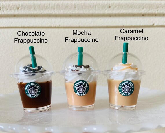 Dollhouse Miniature Starbucks Ice Coffee Frappuccino (2 pieces