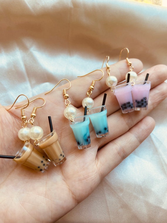 Etsy boba deals earrings
