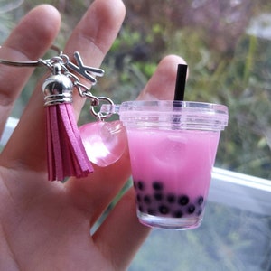 Boba Tea Keychain, Personalized Gift for Her, Bubble Tea Keychains, Christmas gift, Boba lover gift, Birthday Gift, Graduation Gift image 9