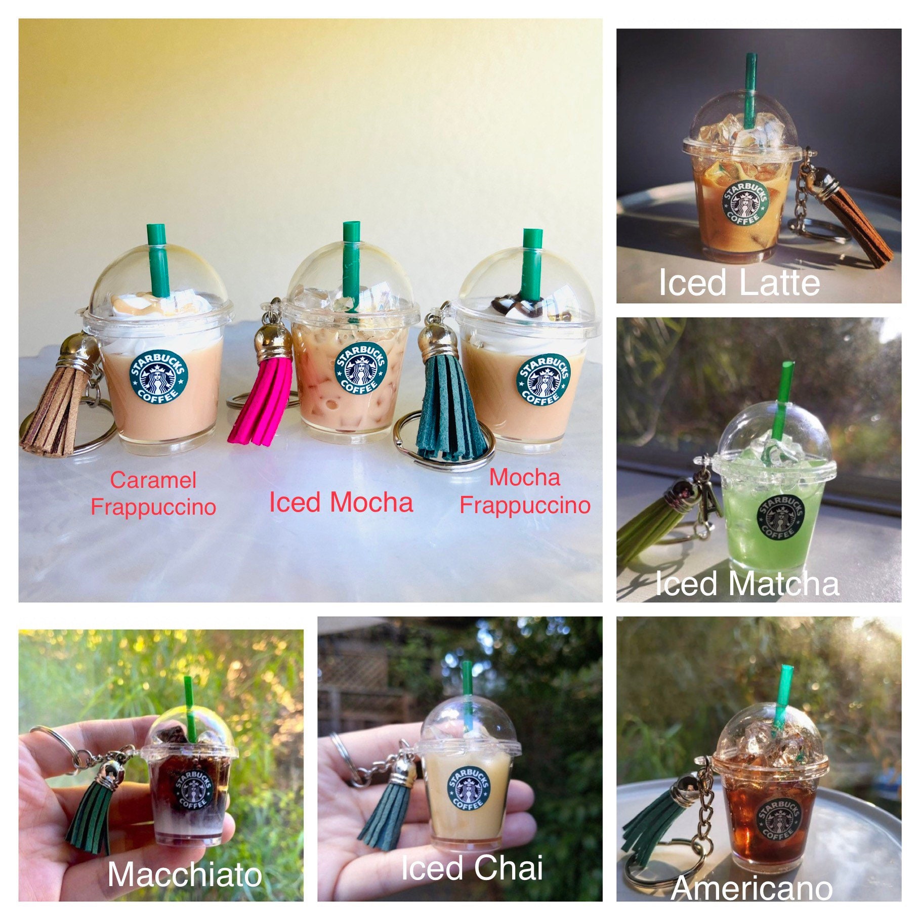 Starbucks Mini Iced Coffee Handmade Keychain