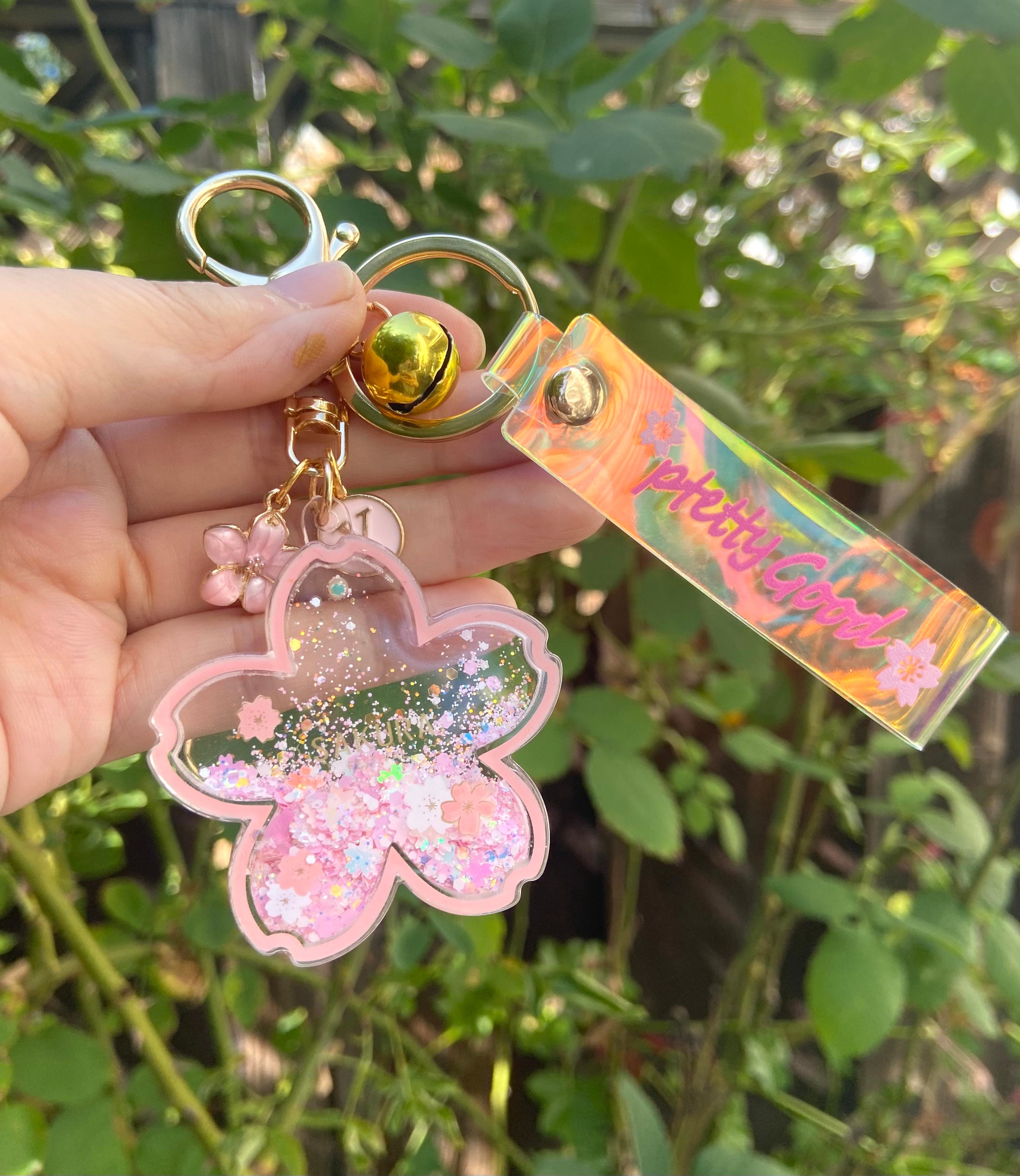 CHGCRAFT DIY Sakura Key Chain Making Kit 