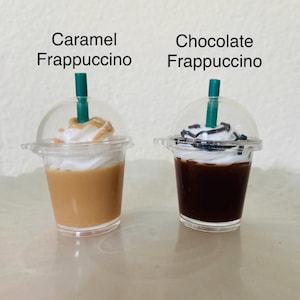 Iced Coffee Tumbler Ornament, Personalized Gift for Her, Coffee Shop Gift, Coffee Lover Gift, Christmas Gift, Stocking stuffers Chocolate Frappe