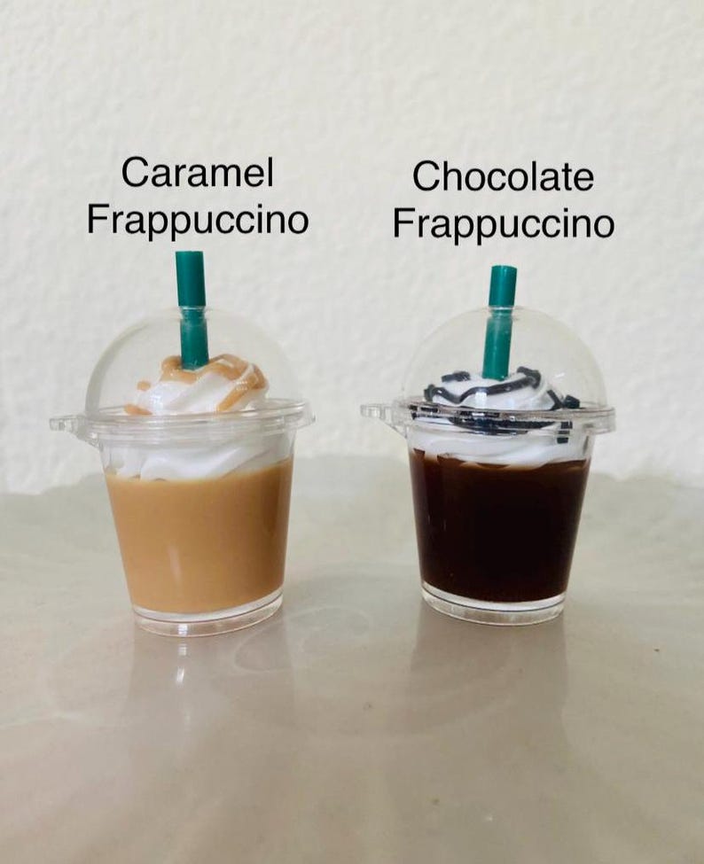 Iced Coffee Tumbler Ornament, Personalized Gift for Her, Coffee Shop Gift, Coffee Lover Gift, Christmas Gift, Stocking stuffers Chocolate Frappe