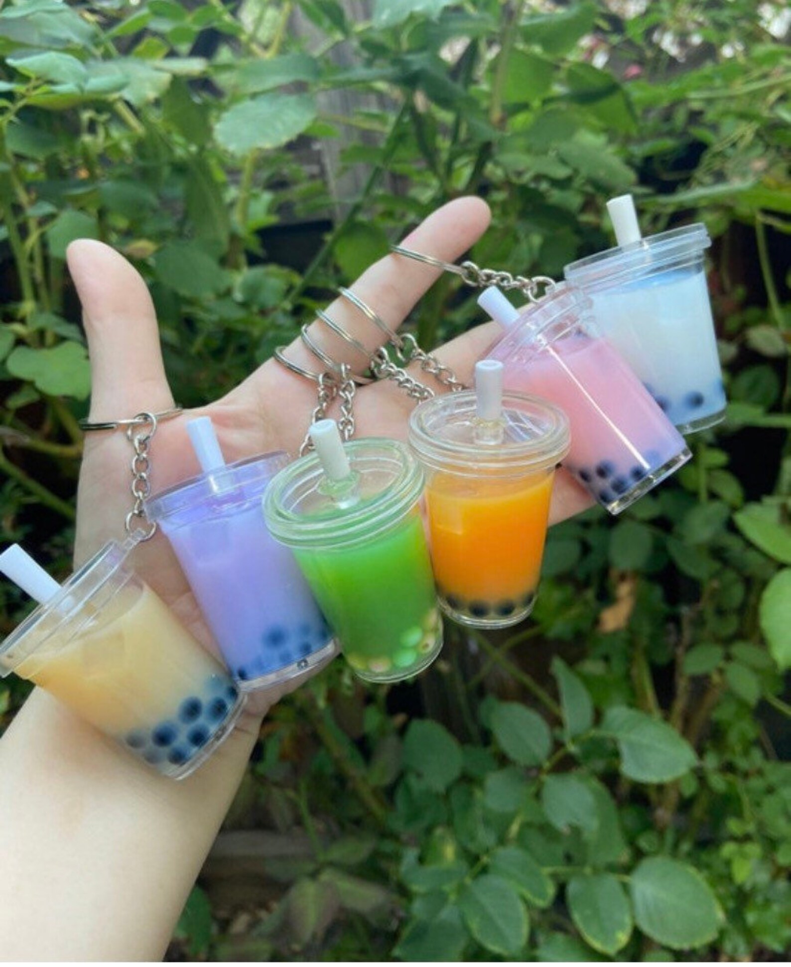 Liquid Boba Keychain Shaker Bubble Tea Key Chain Liquid Etsy