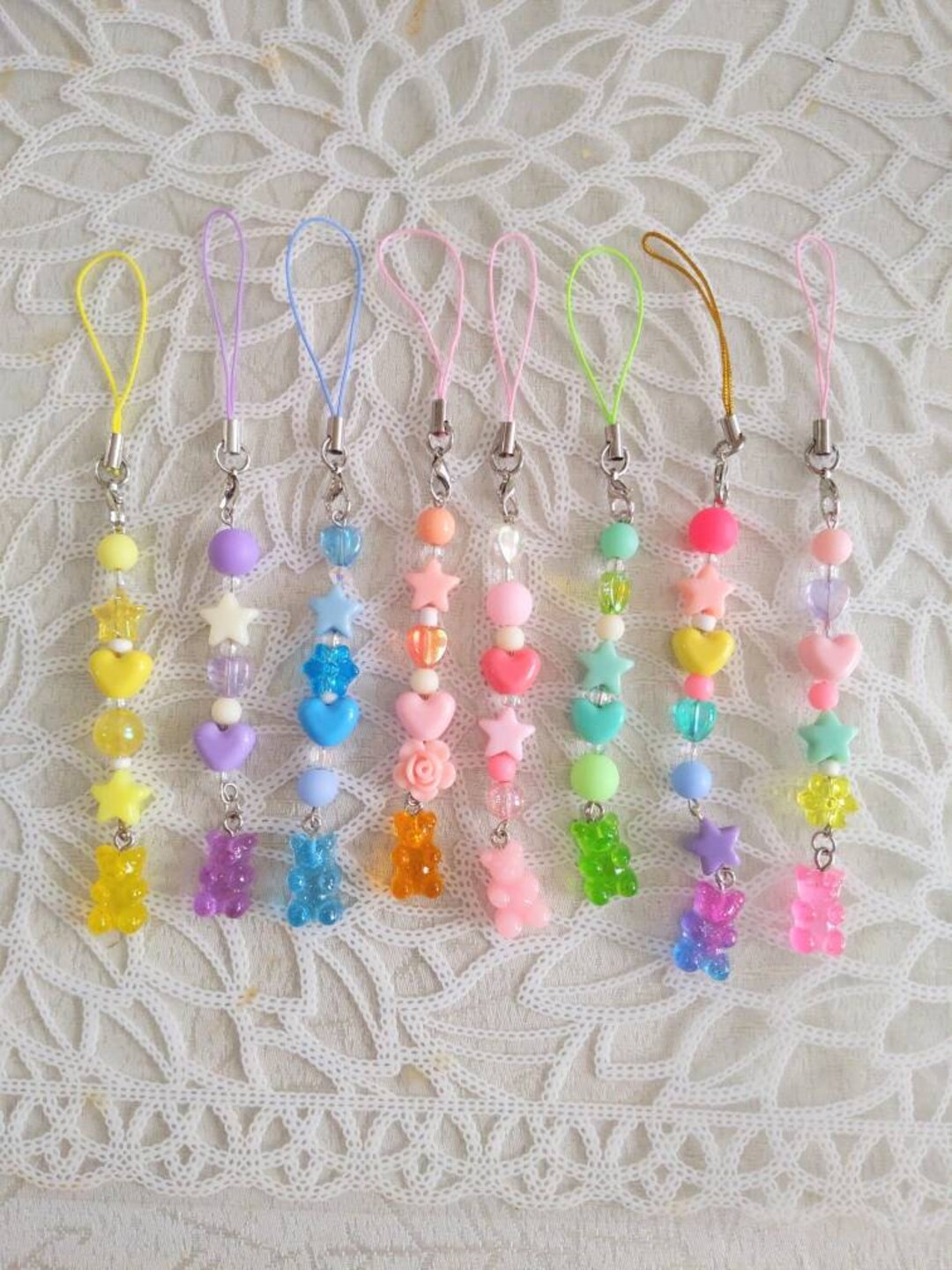 PP OPOUNT 1966 PCS DIY Beaded Phone Charm Kit, Phone Charm Beads