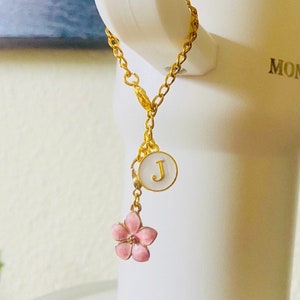 Stanley Cup Charm, Sakura Flower Water bottle Charms, Cup Charm, Birthday Gift, Personalized Stanley Accessories, Gift for Her
