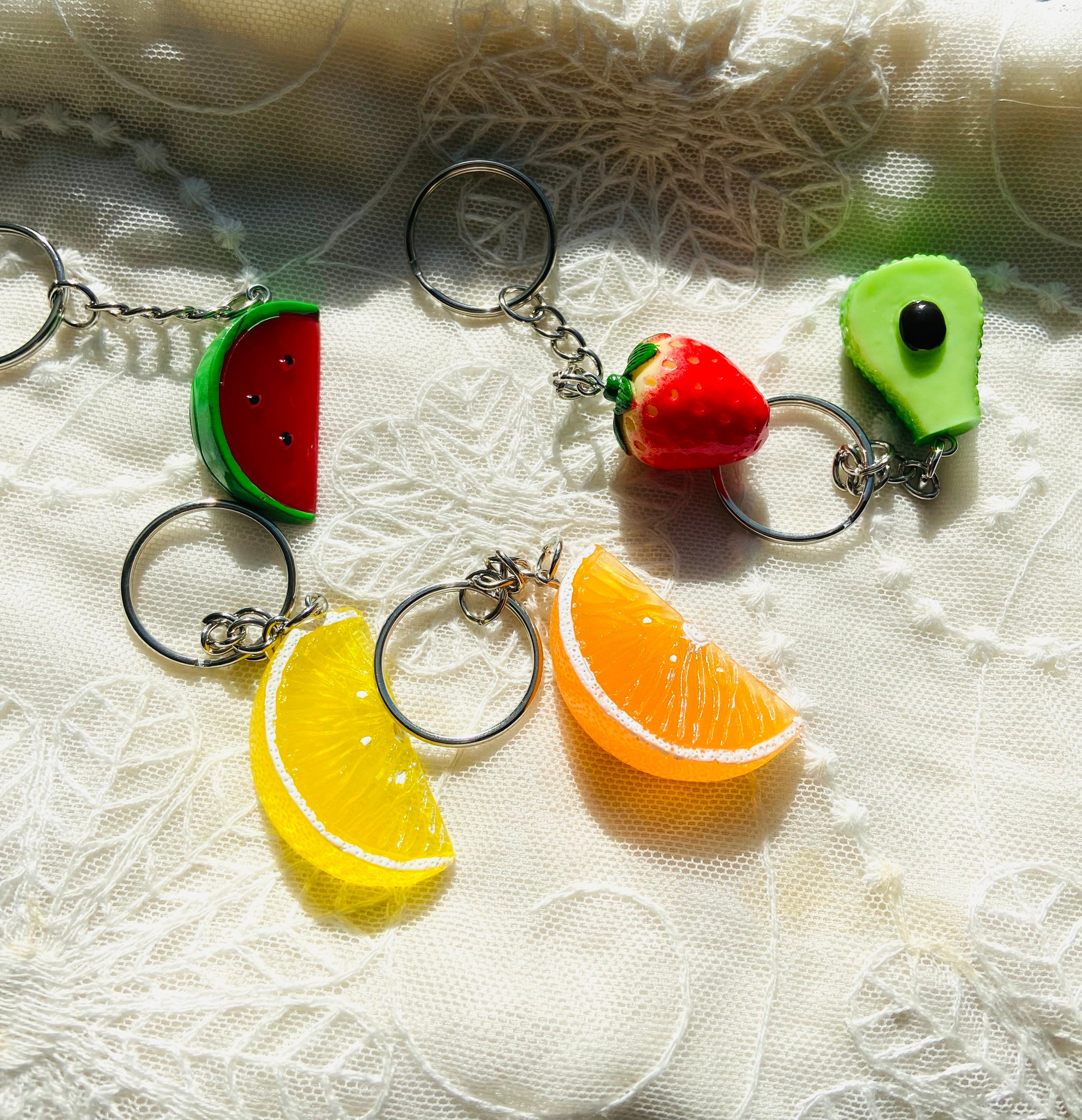 Custom Resin Fruit Keychain Resin Keychain Fruit Keychain 