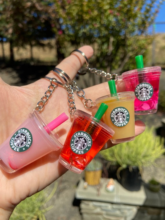 Big Pink Starbucks bear keychain  Pink starbucks, Lv bag charm