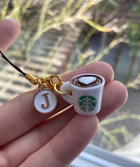 Mini coffee cup keychain sale