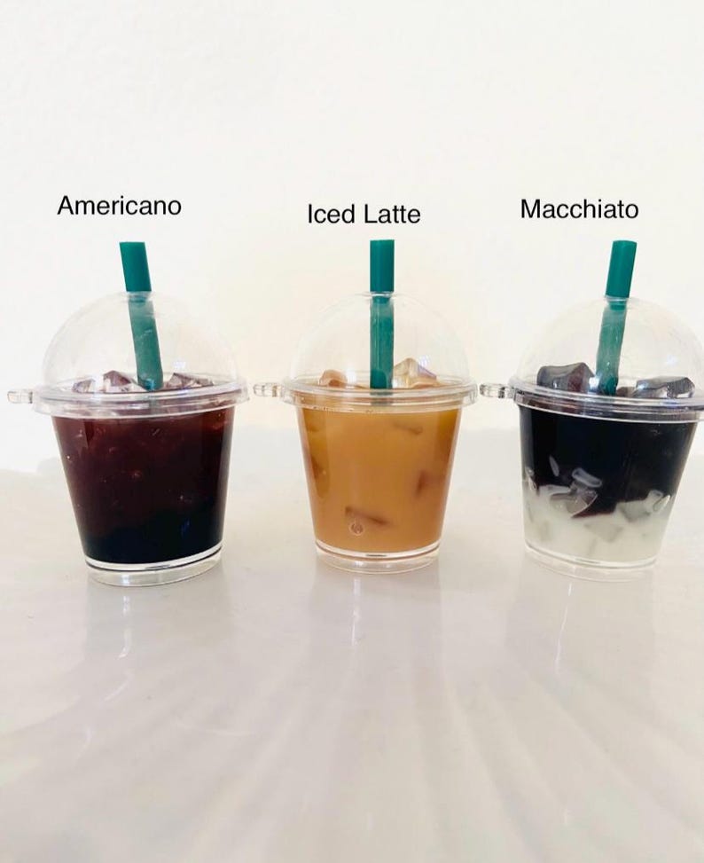 Iced Coffee Tumbler Ornament, Personalized Gift for Her, Coffee Shop Gift, Coffee Lover Gift, Christmas Gift, Stocking stuffers afbeelding 5
