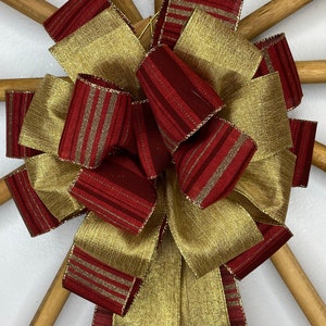 Gestreepte Glory 2 Kerstboom Strik / Topper (12 inch)