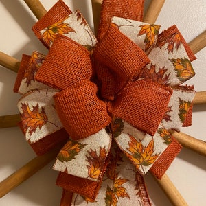 Fall Forward Autumn Wreath/ Porch Bow (12 inch)