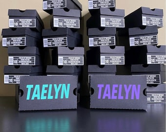 Personalized Sneaker Box Party Favors, Custom Shoe Box Treat Boxes, Kids Birthday Party Favor Boxes, Sneaker Theme Party Decorations