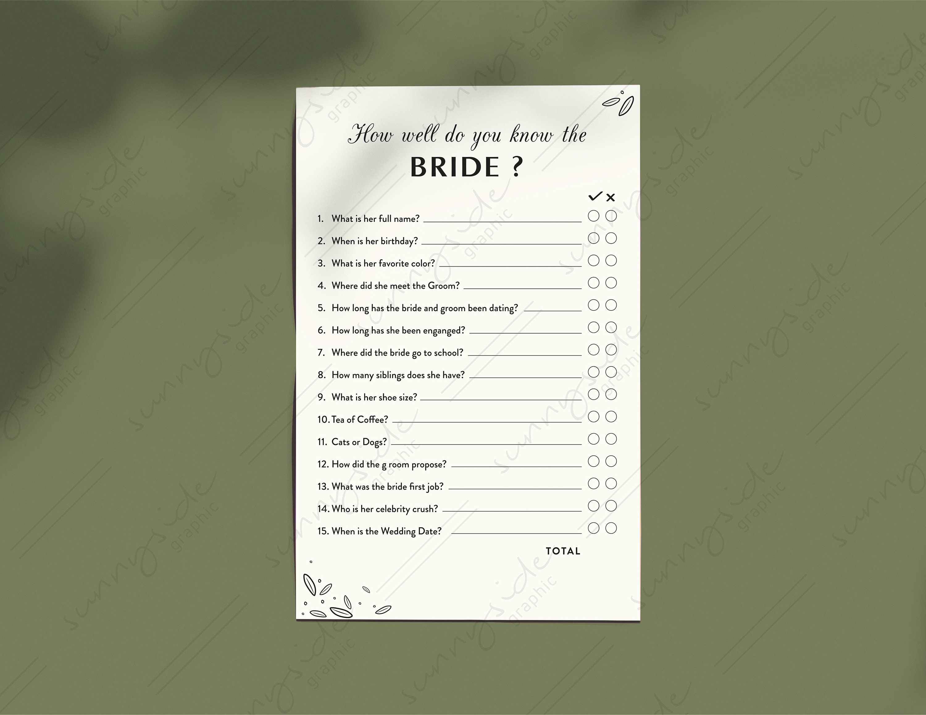 How Well Do You Know The Bride Printable Bridal Shower | Etsy