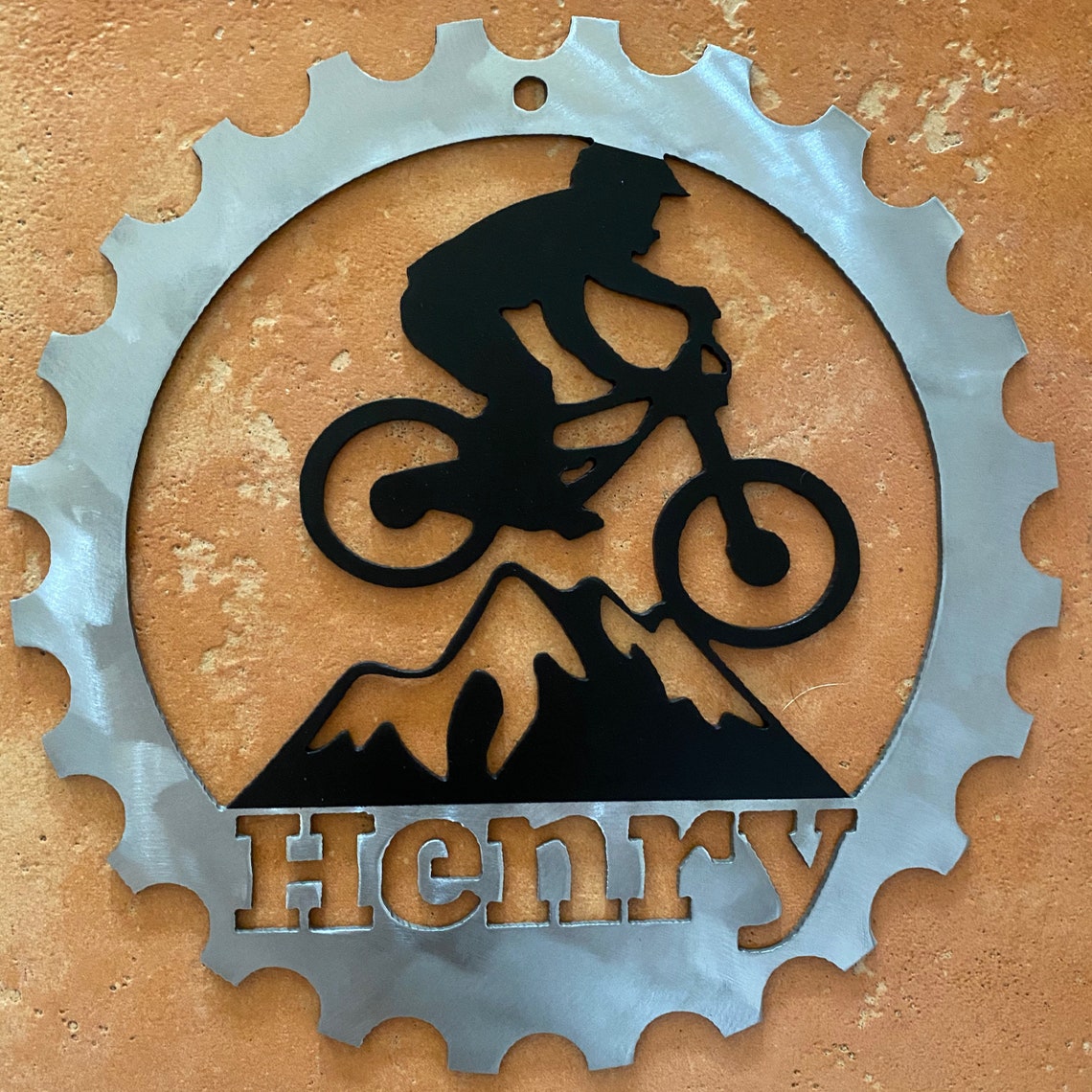 Personalized Metal Name Sign Mountain Bike - Etsy