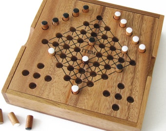 ITEM® strategy board game for 2 players in solid wood to CE standards, invented in Brittany, fast games, travel games