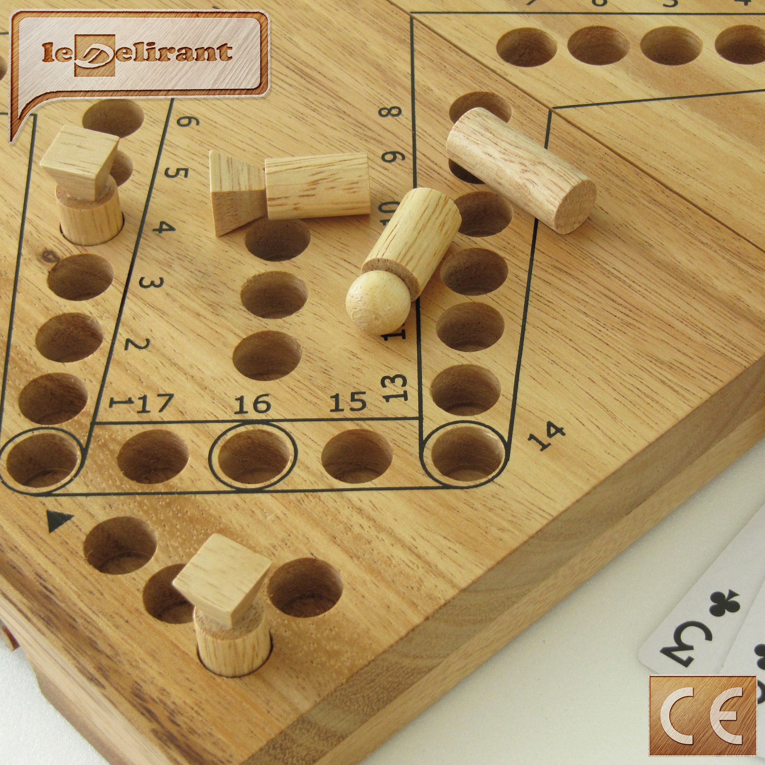 Gioco Da Tavolo Tock Pocket Le Délirant® - Versione Compatta 19x19 Cm, Per 2-4 Giocatori. Gioco Di Strategia E Carte Per Famiglie, Fatto In Francia.