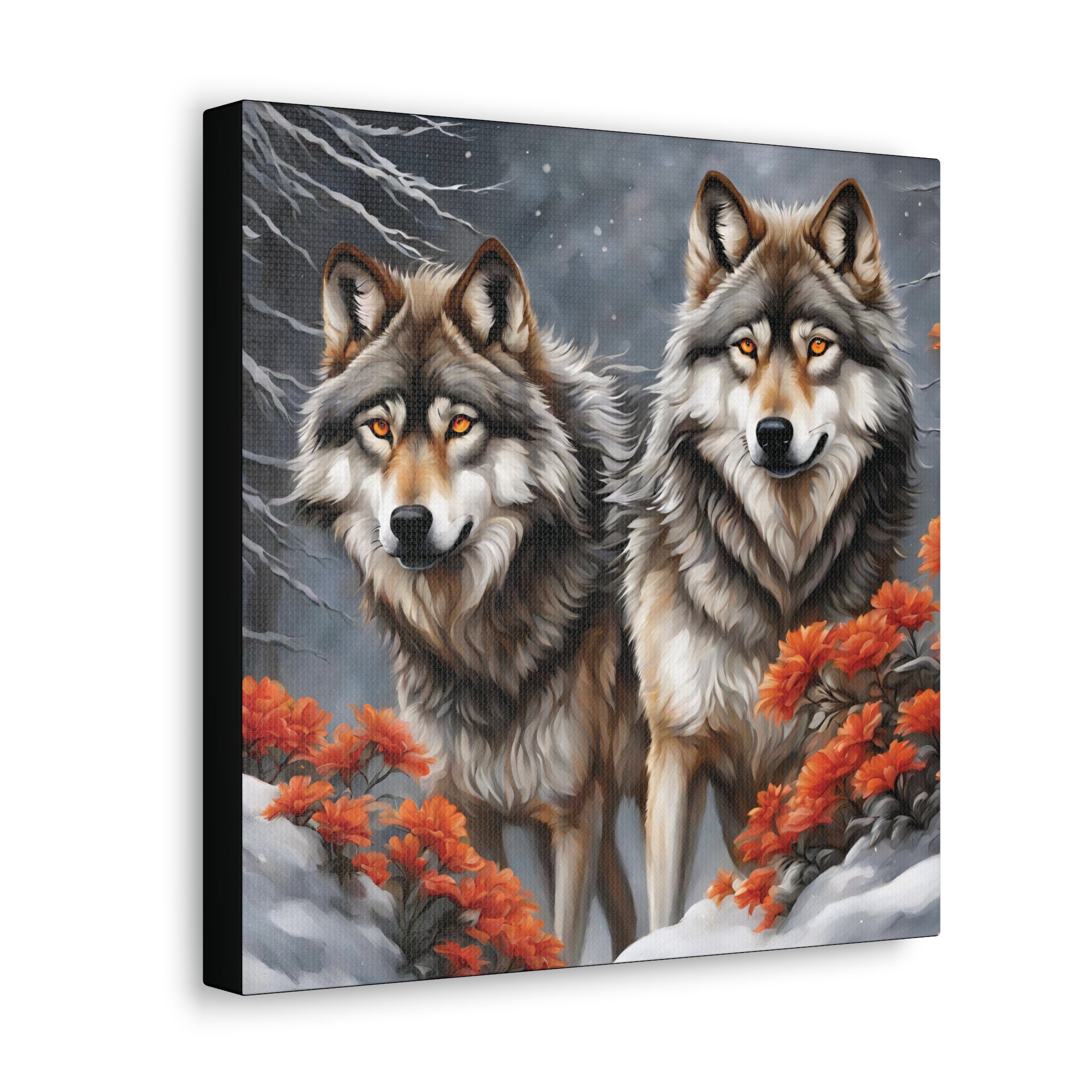 Wolf Wall Art Canvas Gallery Wraps, Wolves Wall Decoration, Wolf Lovers ...