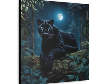 Black Panther Canvas Gallery Wraps, Black Panther art, Black Panther wall decor, Animal home decor, Trending gifts