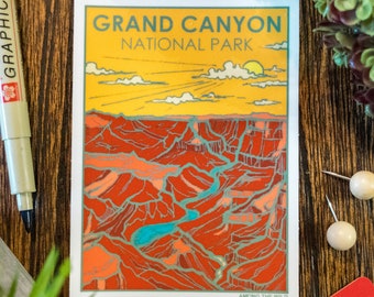 Grand Canyon National Park Vinyl Sticker Scrapbook Auto Decal Autoaufkleber Wasserdicht Laptop Phone Wasserflaschen Journals und Planung
