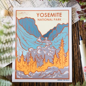 Yosemite National Park Vinyl Sticker Scrapbook Car Decal Bumper Sticker Waterproof Laptop Phone Water Bottles Journals and Planning Notebook