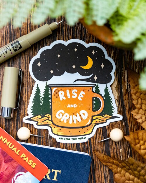 Grinding Rice Sticker Rise and Grind Vinyl Sticker Scrapbook Car Decal Bumper Sticker ...