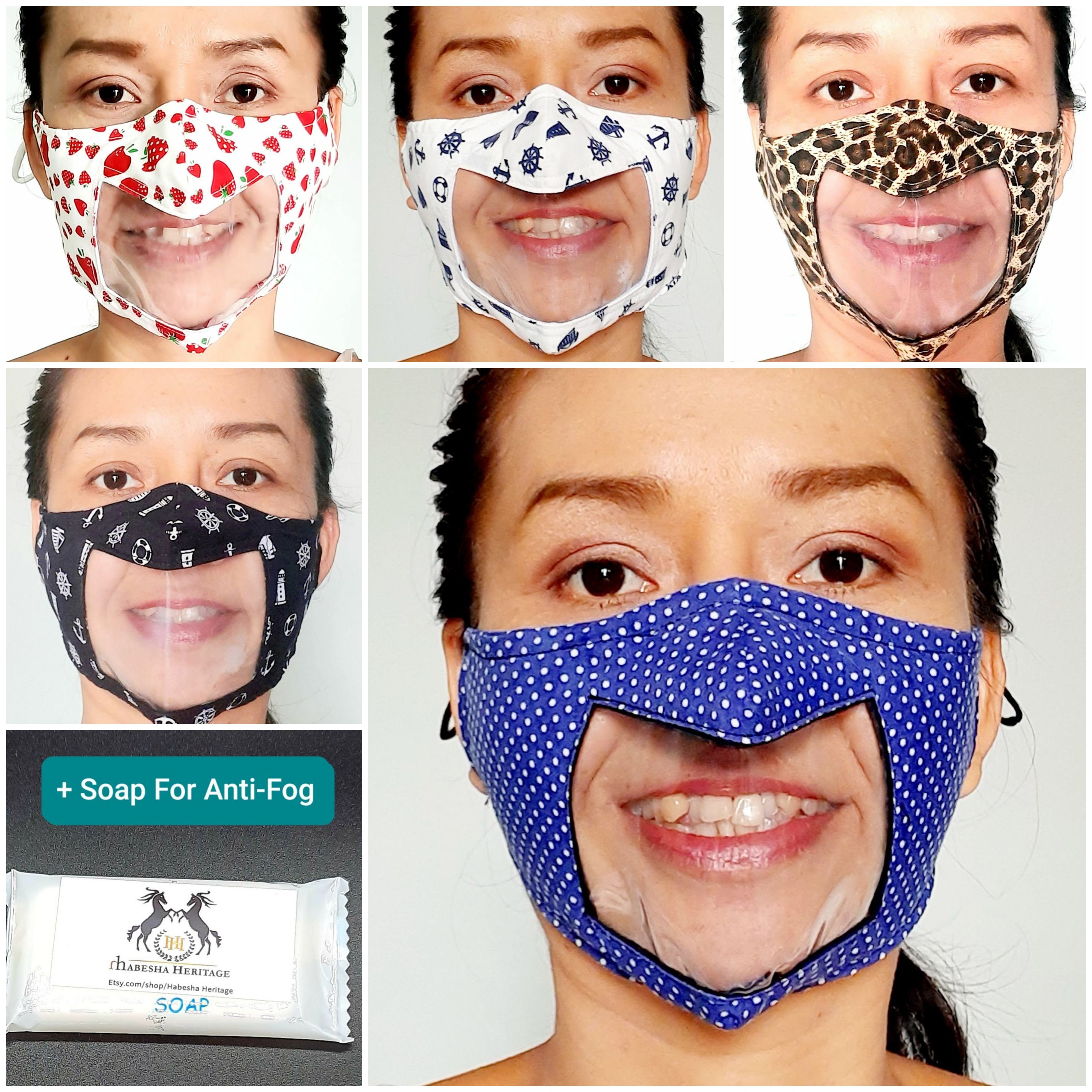 Transparent Face Mask For Lip Reading. ASL Face Mask For Hard Etsy