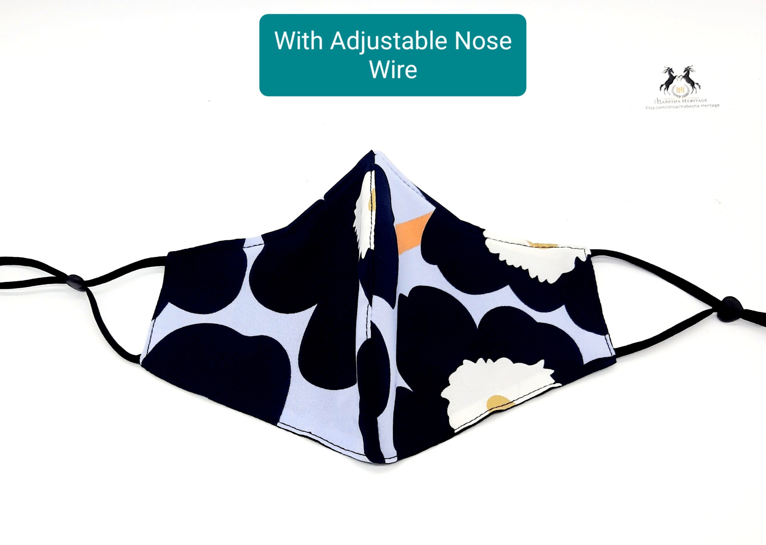 3 Layers Washable and Reusable Cloth Mask with Headband and PM Etsy