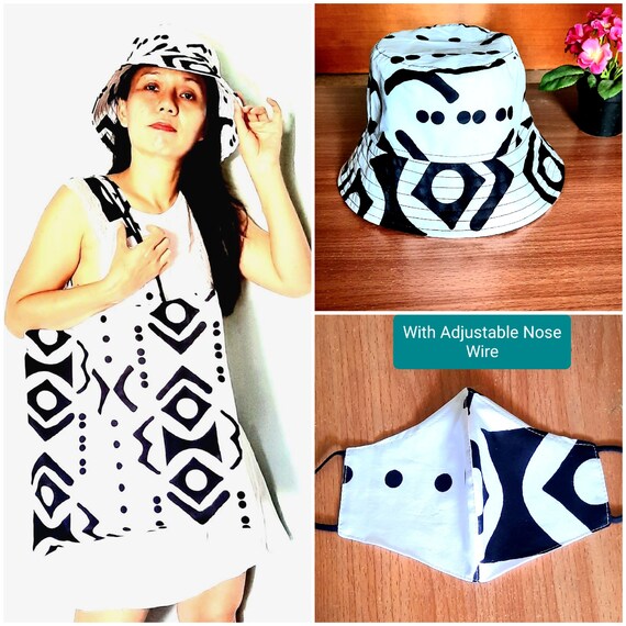 Bucket Hat Tote Bag and Face Mask. - Etsy