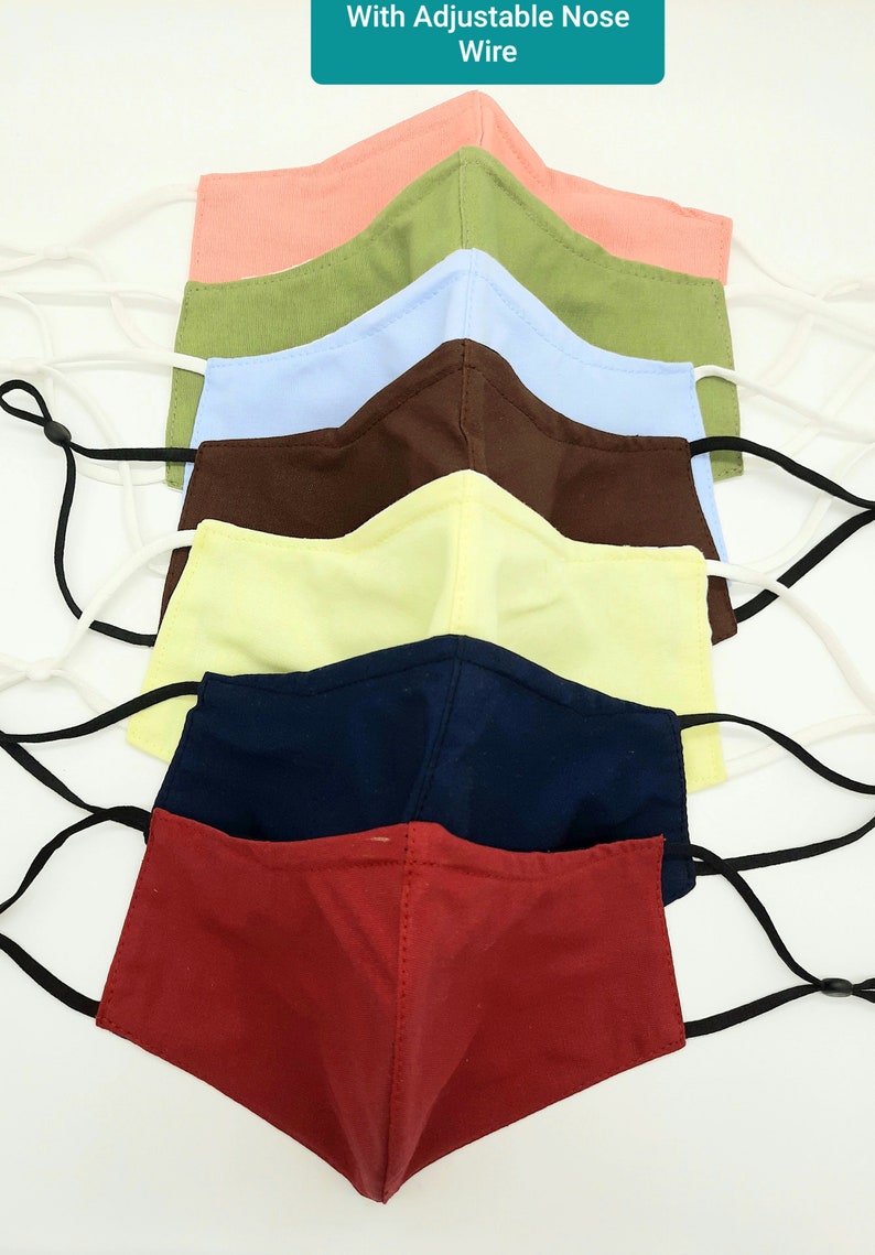 Cute Pastel Color Face Masks. 100 Cotton Reusable Washable Etsy