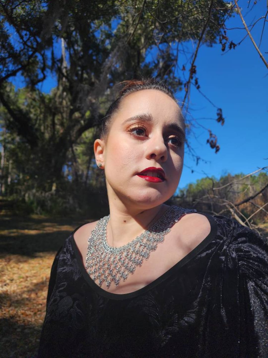 Ruthless Collar Chainmail Solid Color, Dainty Boho Fishnet Anodized ...
