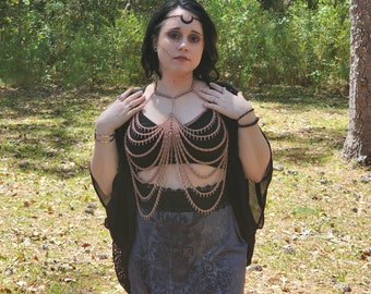 Byzantine Ribcage Harness Chest Piece in New Penny