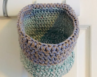 Hanging Basket Crochet Pattern, Crochet Storage Basket, Storage Bag Pattern, Instant PDF Digital Download