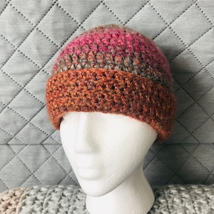 Winter Hat Crochet Pattern, Crochet Beanie with Multiple Colours, Women’s Hat Pattern, Easy Pattern, Instant PDF Digital Download