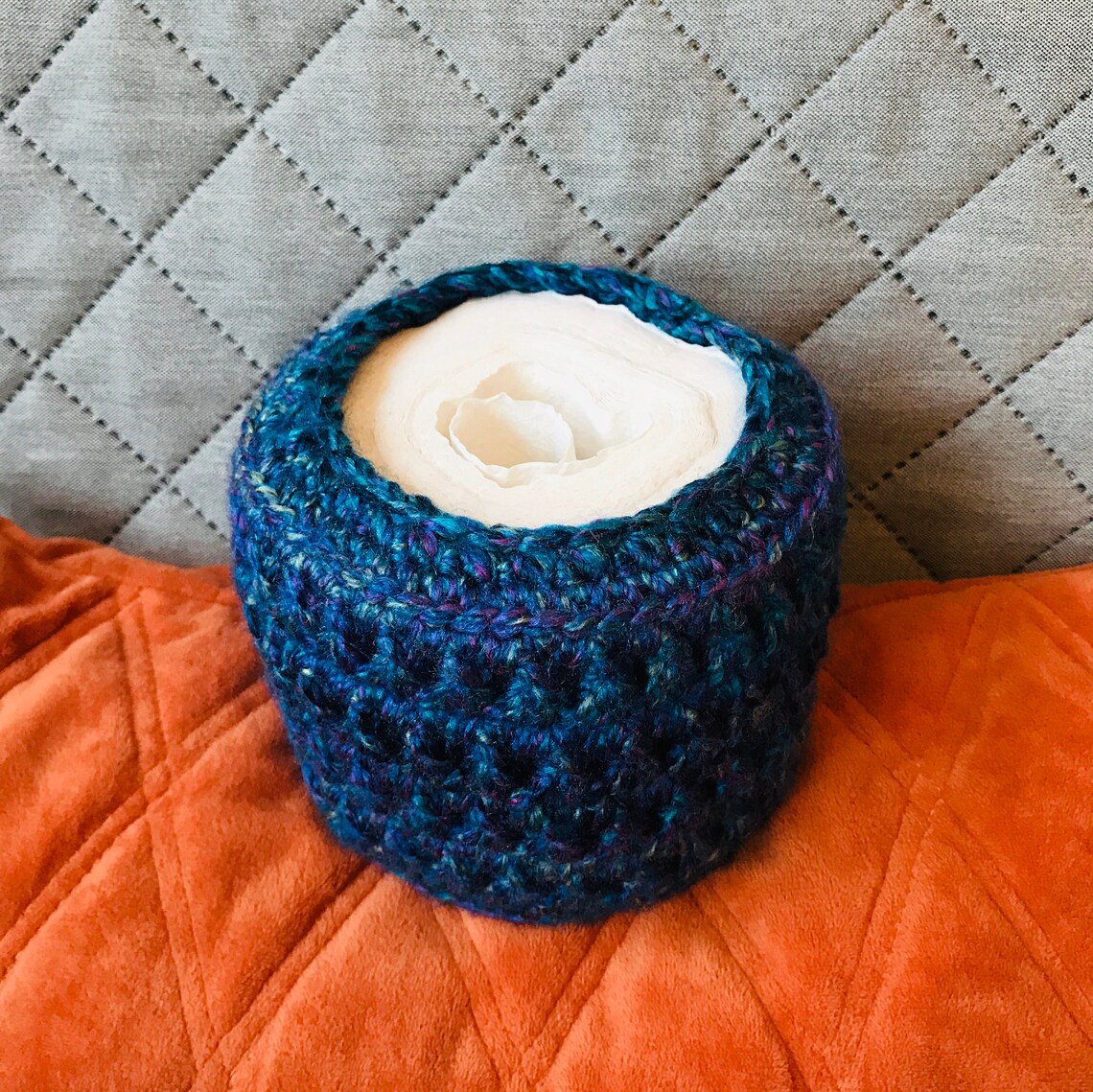 Toilet Roll Cover Crochet Pattern, Crochet Bathroom Decor, Easy Pattern