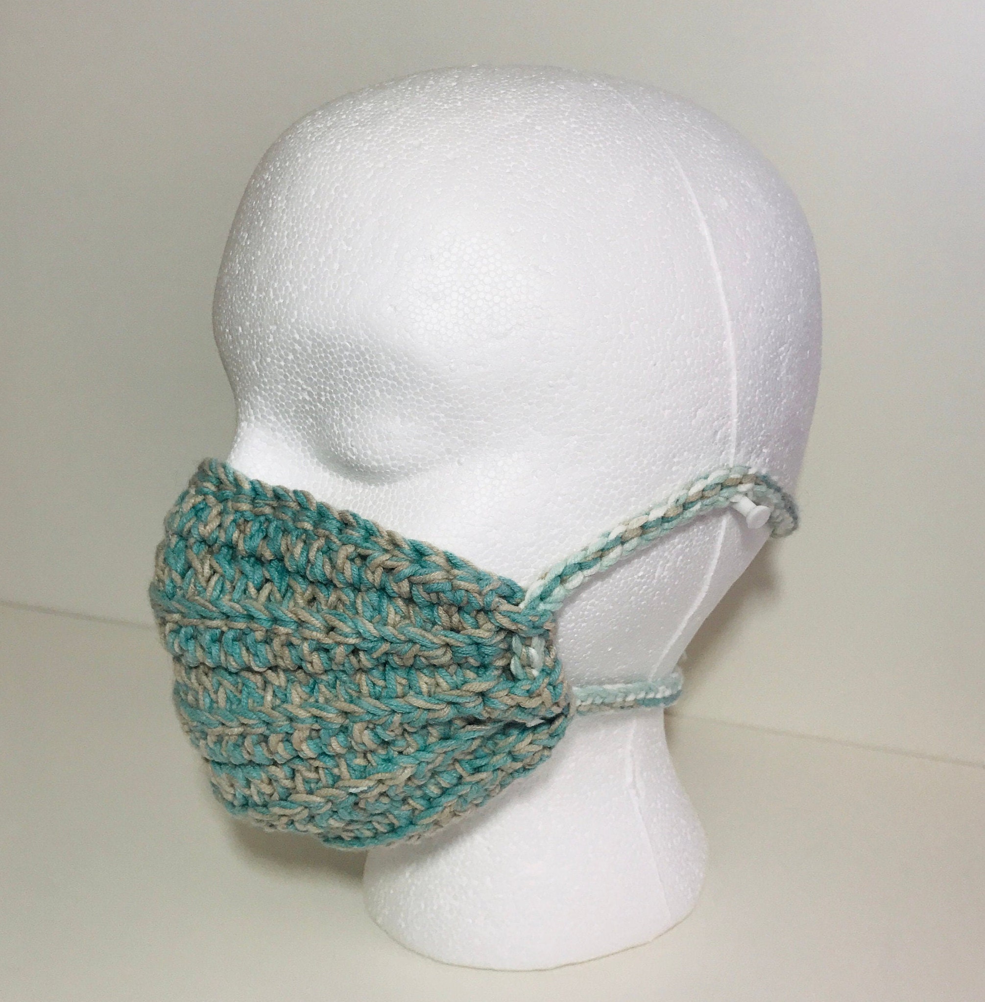 Adjustable Face Mask Crochet Pattern, Easy Face Mask, Reusable Face ...