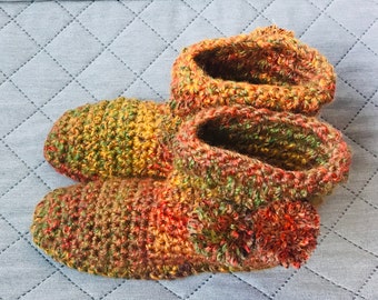 Slipper Boots Crochet Pattern, House Slippers, Women’s Slippers, Rainbow Colour Slipper Boots, Various Sizes, Instant PDF Digital Download