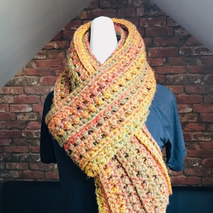 Comfy Scarf Crochet Pattern, Easy Scarf Pattern, Instant PDF Digital Download