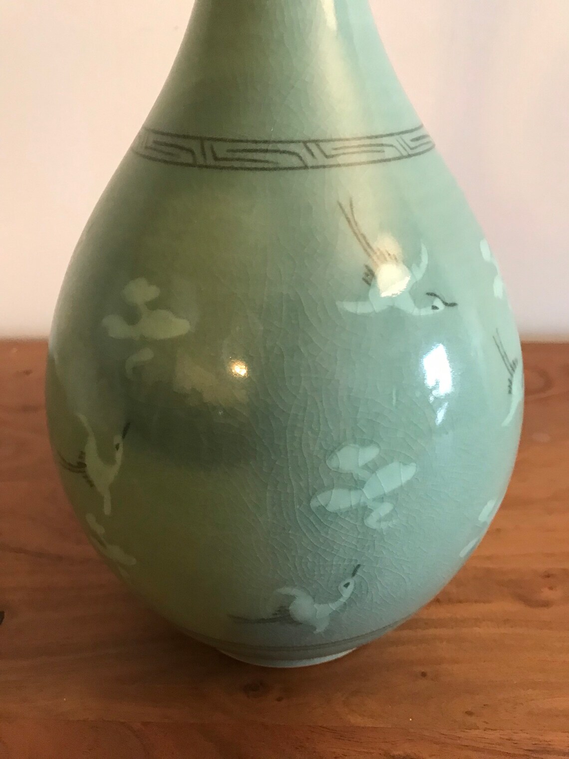 Vintage Korean Celadon / Greenware Vase Etsy