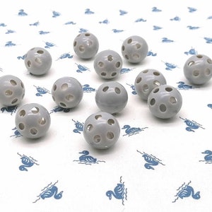 Rattle ball rattle ball noisemaker 24 mm, for sewing into cuddly toys, rattles, dolls or animal toys, color gray