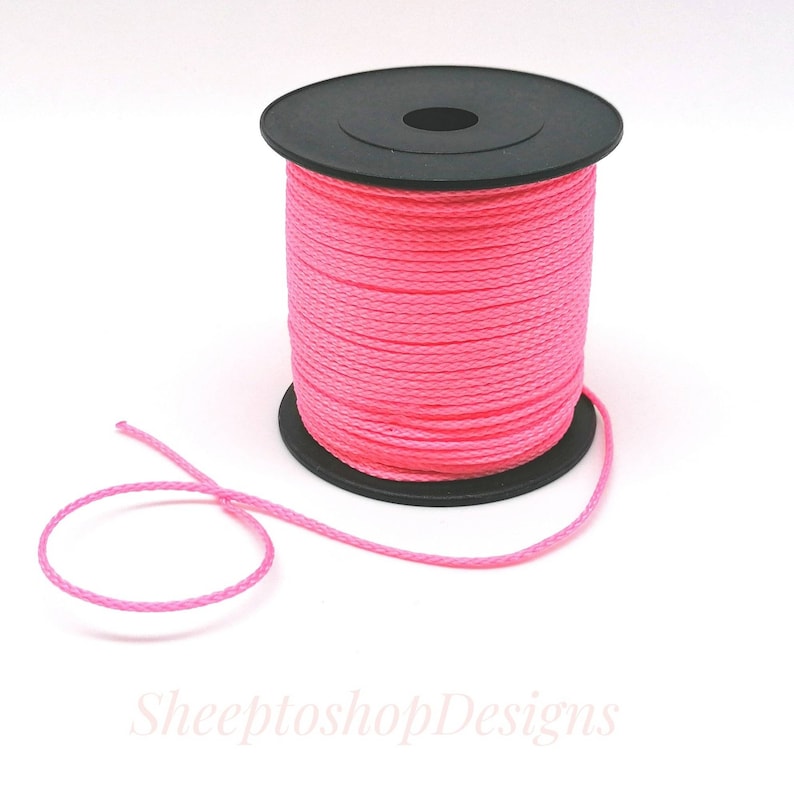 1 m PP cord / cord 1.5 mm, various colors, for pacifier chains, gripping toys, stroller chains, DIN EN 71-3 Pink