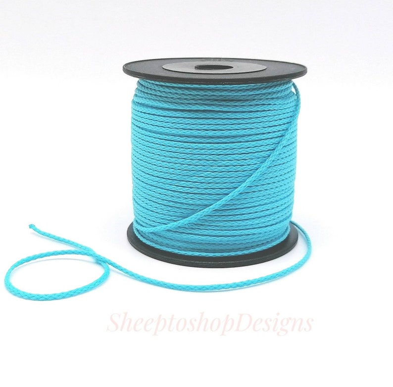 1 m PP cord / cord 1.5 mm, various colors, for pacifier chains, gripping toys, stroller chains, DIN EN 71-3 Blue